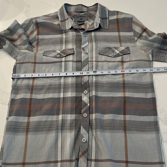 Men's O’Neill Multicolor Plaid LS Shirt - Picture 3 of 6